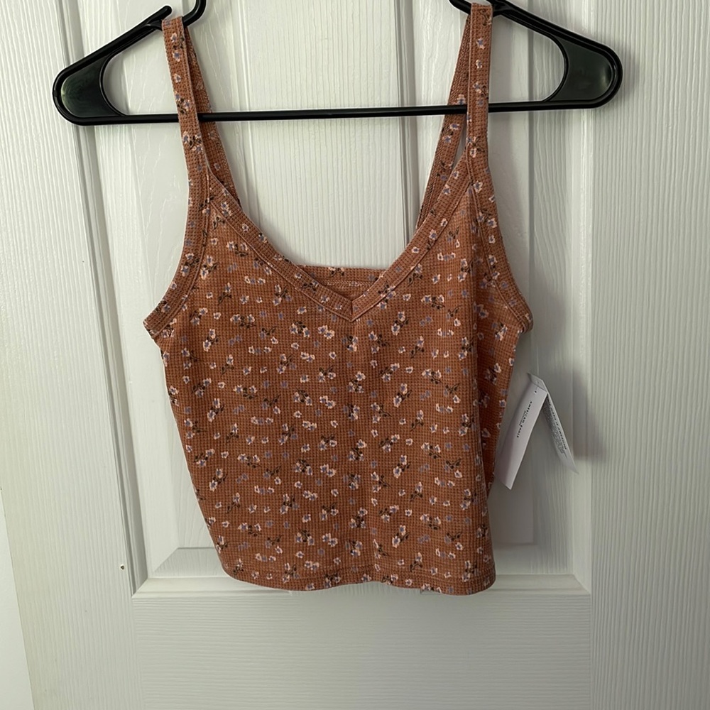 American Eagle Cropped Tanktop Ditsy Floral